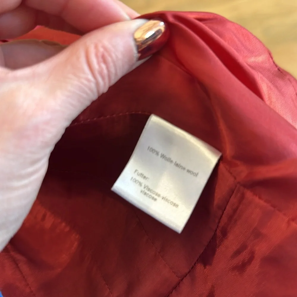 Akris Punto red wool zip front blazer jacket - Picture 10 of 11